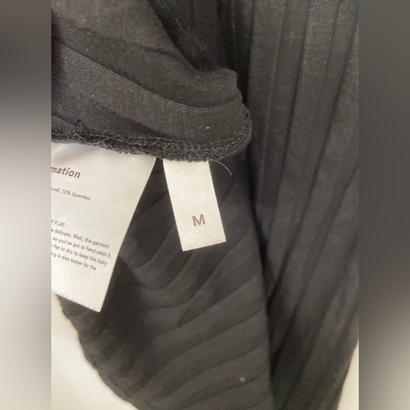 Reformation Libra Ribbed Knit Mini Dress Black Size Medium - Picture 7 of 10